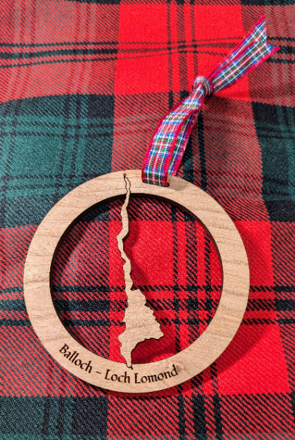 Wooden Loch Lomond Hanging decoration.