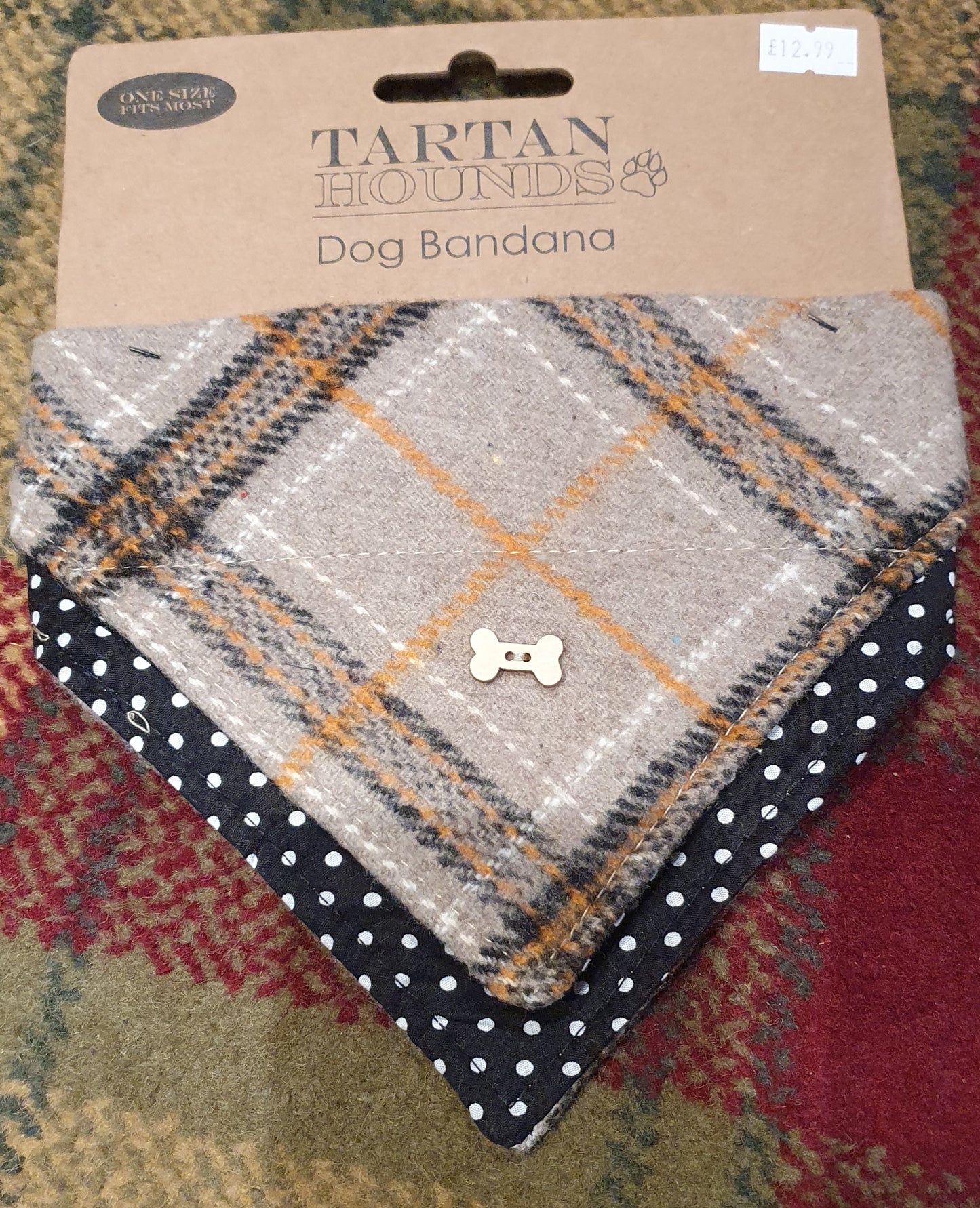 Tartan dog bandana.