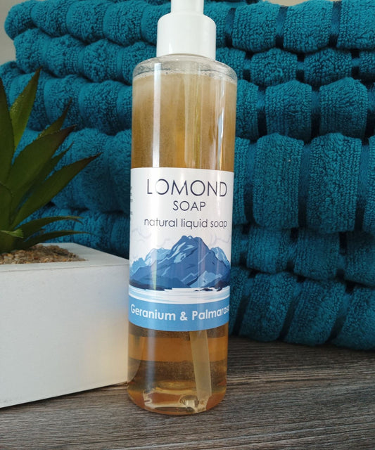 Geranium & palmarosa natural liquid soap