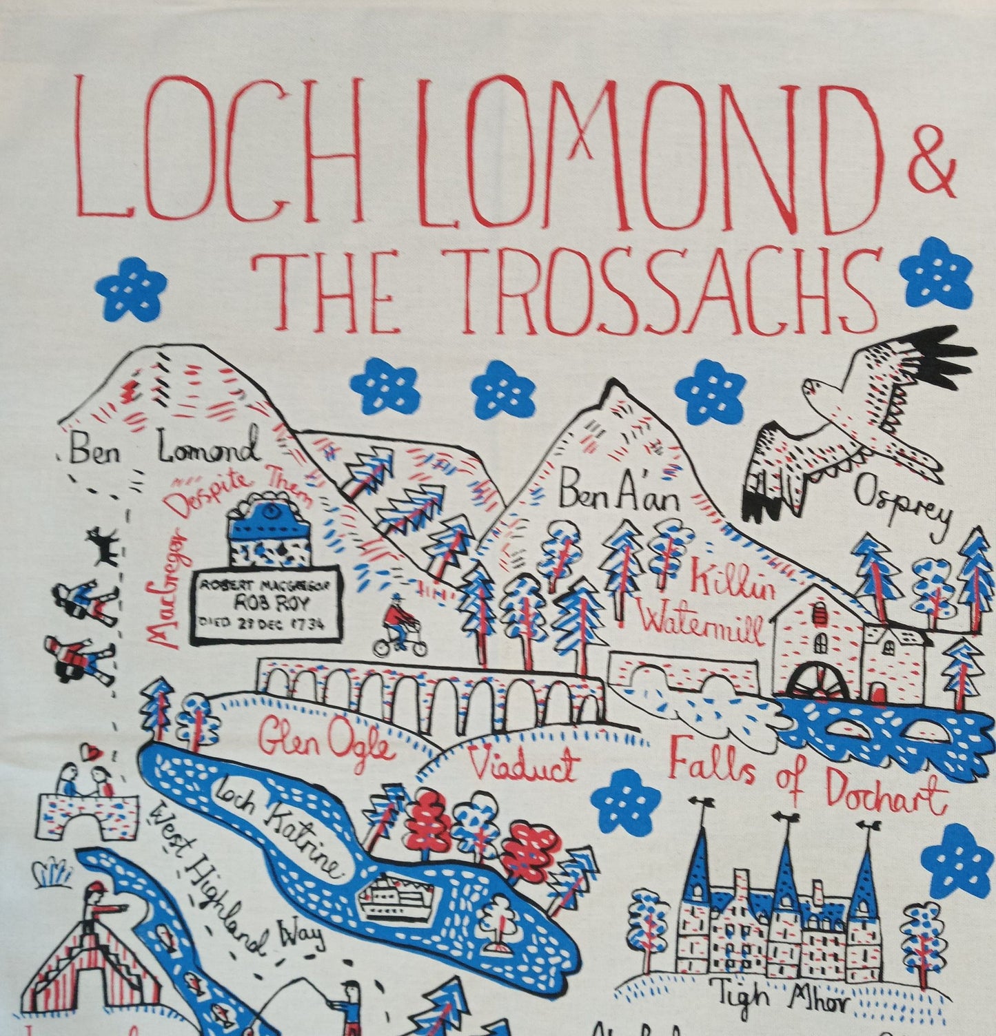 Loch Lomond & the Trossachs tea towel